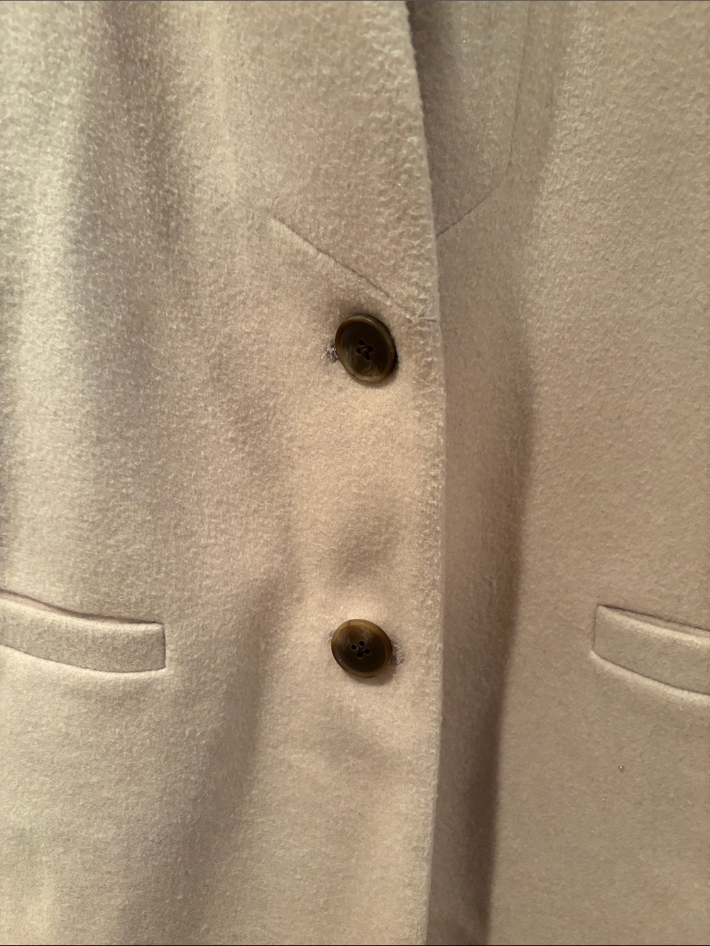 Old Navy Taupe two -Button wool blend Coat - Picture 4 of 6